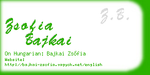 zsofia bajkai business card