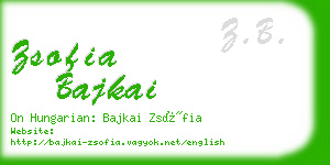 zsofia bajkai business card